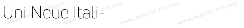 Uni Neue Itali字体转换